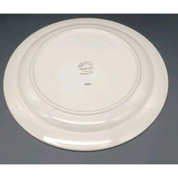 Vernon Kilns Pottery Gale Turnbull Hand Decorated T-631 Floral Luncheon Plate - Picture 4 of 5